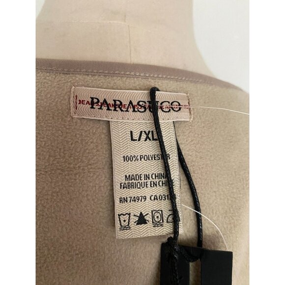 PARASUCO Beige Brown Plaid Sherpa Cape Shawl Poncho Jacket New with Tags Sz L/XL - Picture 7 of 13